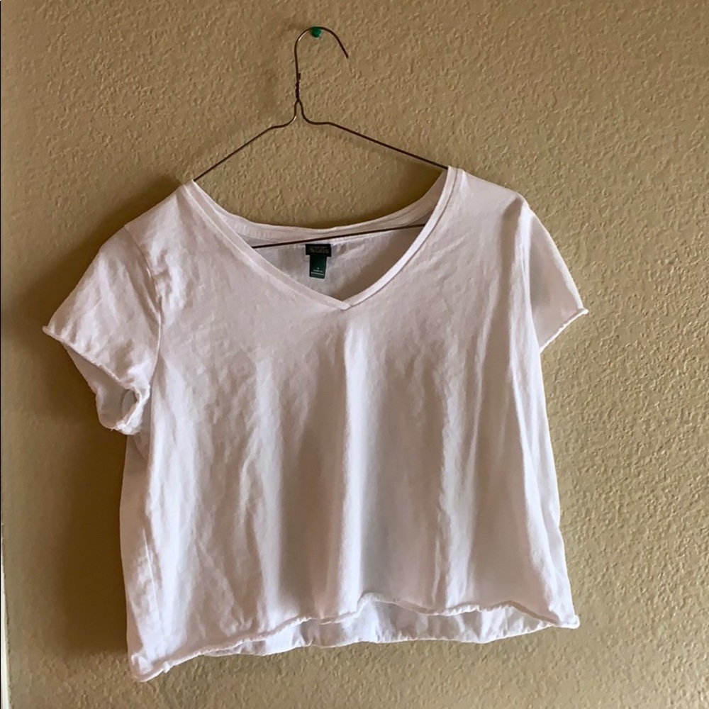 Plain white crop top